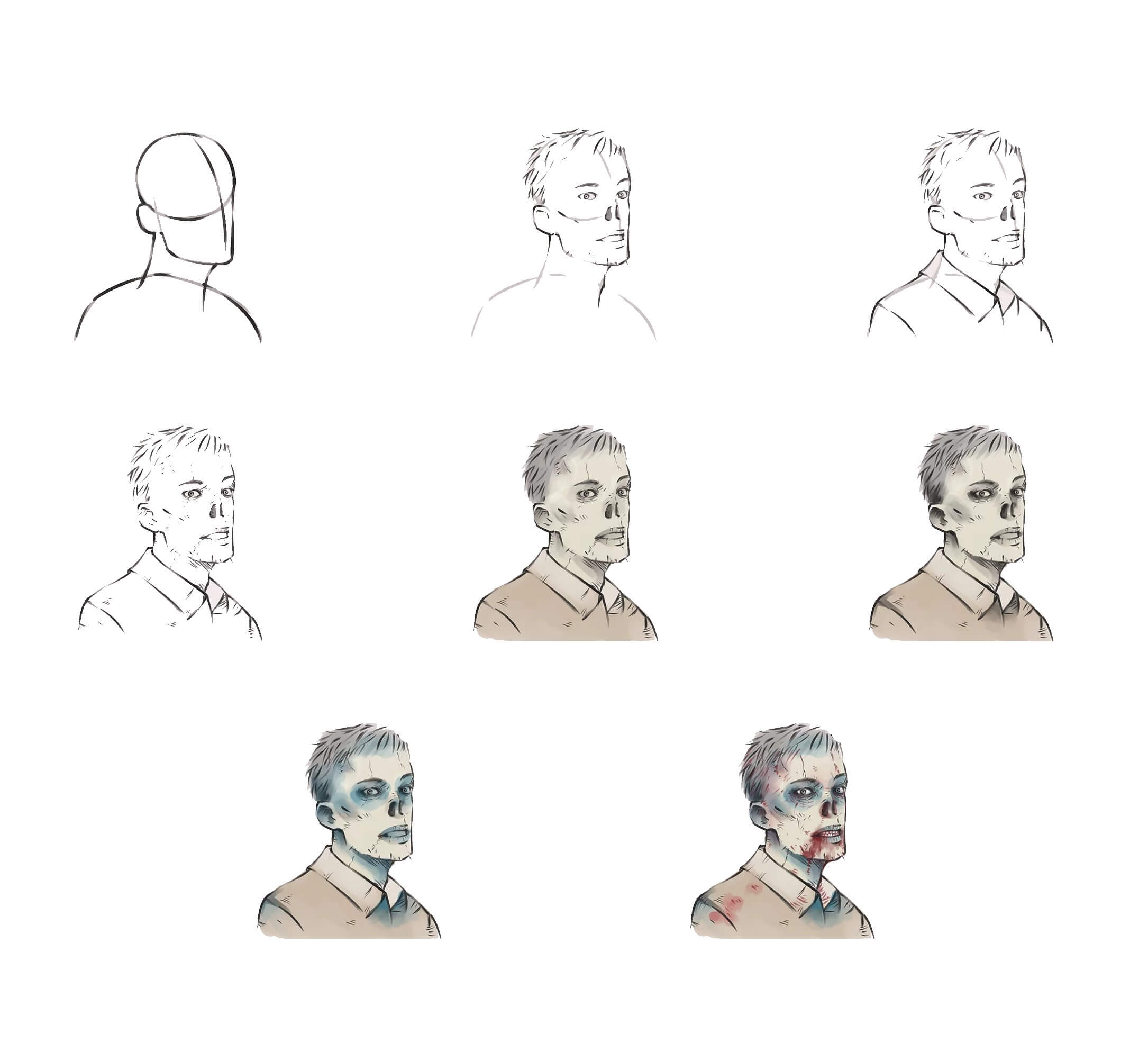 Dibujos de Zombi Realista